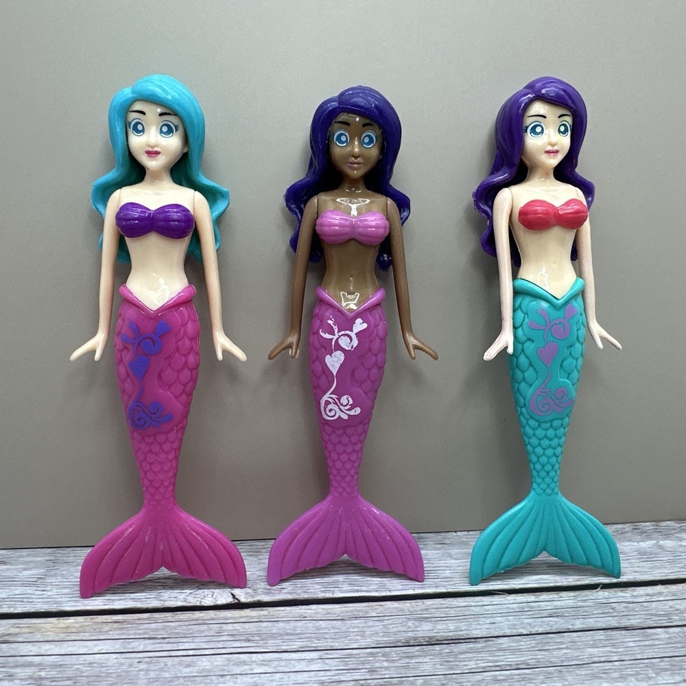 Lot Of‎ 3 Banzai 5" Magical Mermaid Doll Figures